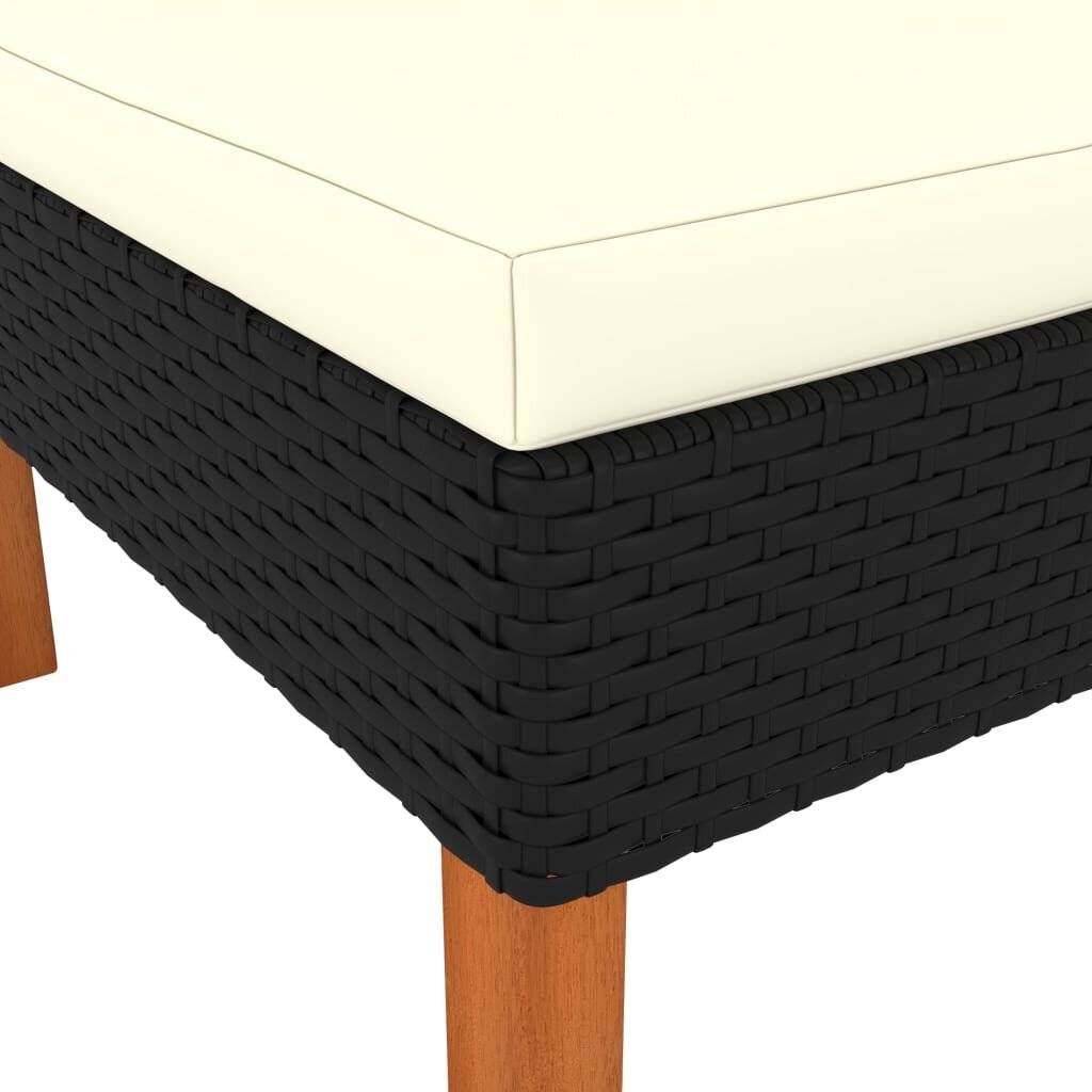 vidaXL Ecksofas 2 Stk. Poly Rattan und Eukalyptus Massivholz-5