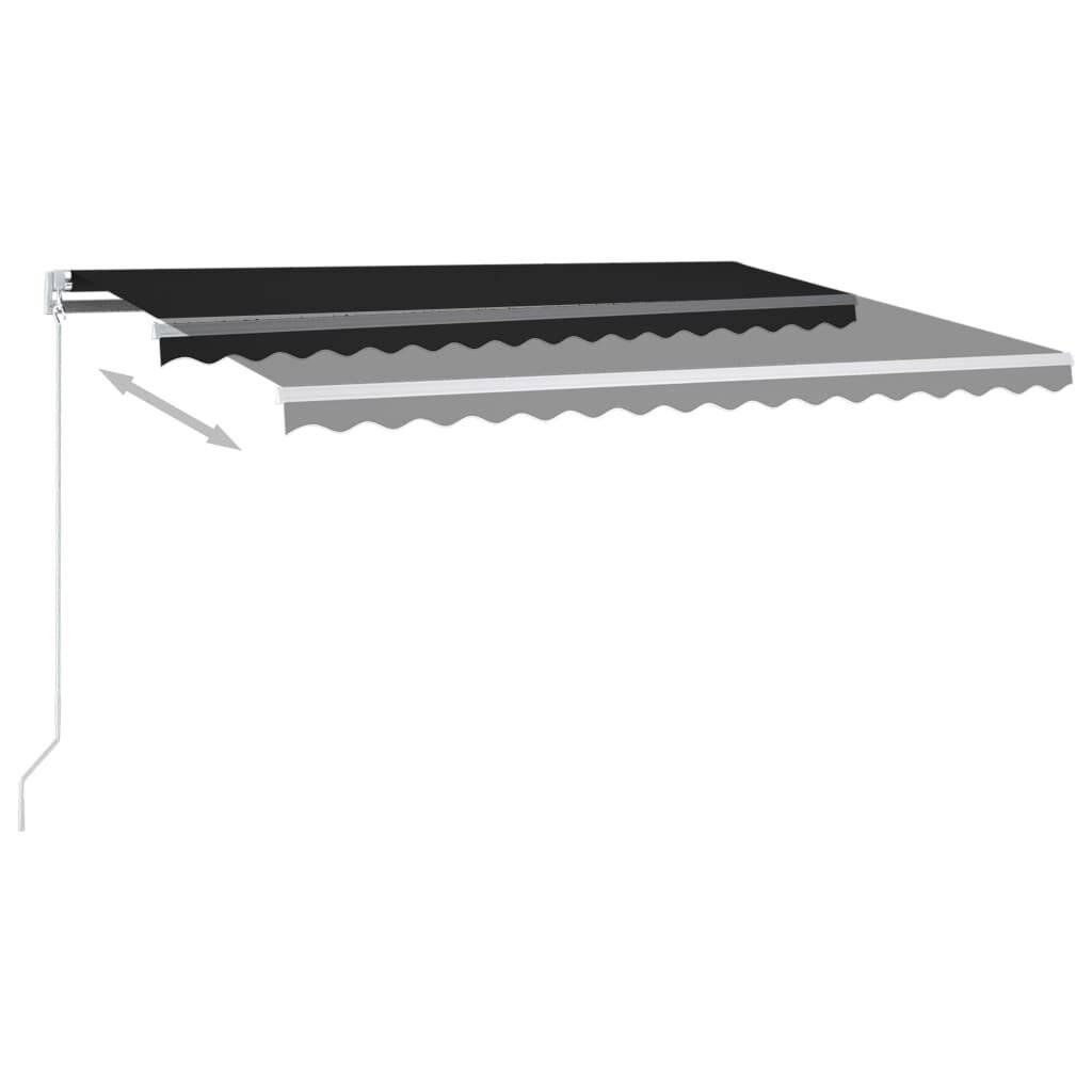 Gelenkarmmarkise Einziehbar mit LED 400x300 cm Anthrazit-2