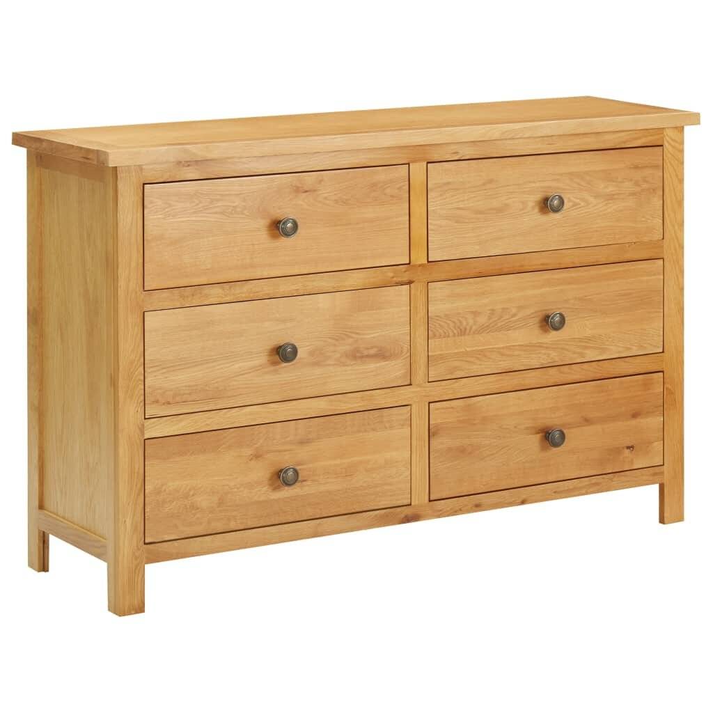Schubladenschrank 105 x 33,5 x 73 cm Massivholz Eiche-0