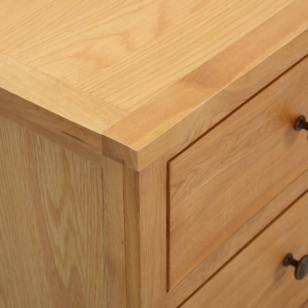 Schubladenschrank 105 x 33,5 x 73 cm Massivholz Eiche-1