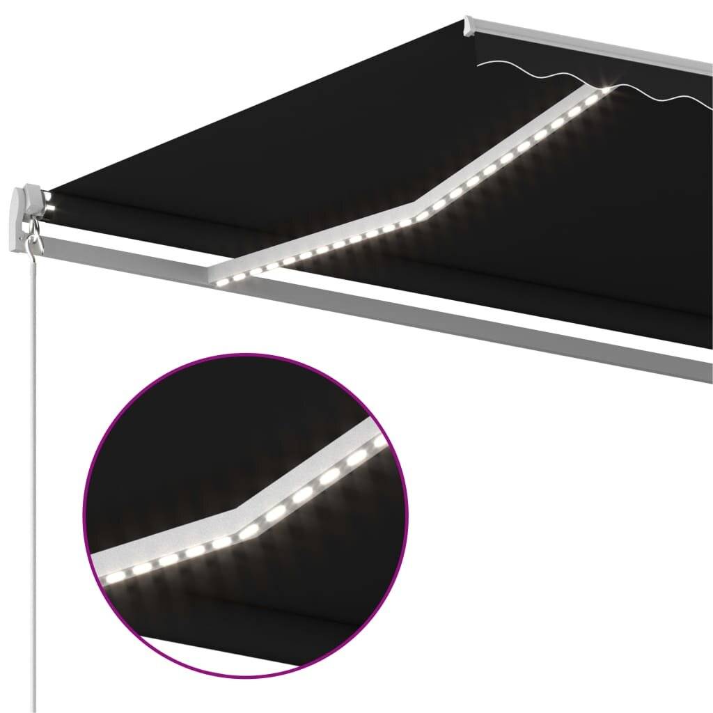 Gelenkarmmarkise Einziehbar mit LED 400x300 cm Anthrazit-4