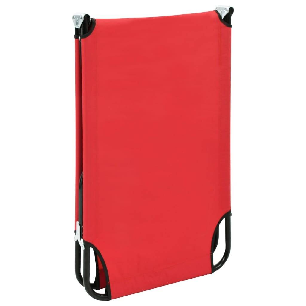vidaXL Klappliege Rot Stahl-5