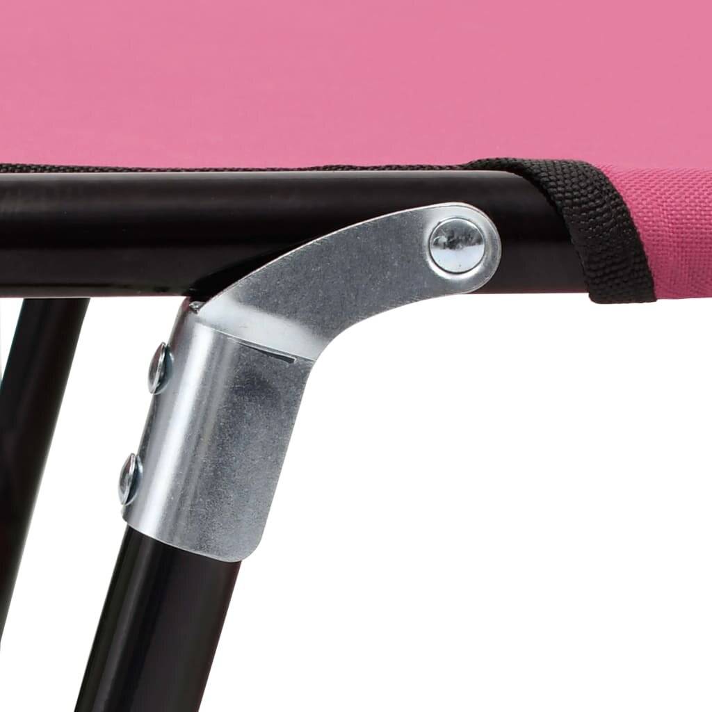 Symbolbild für vidaXL Klappliege Stahl Rosa