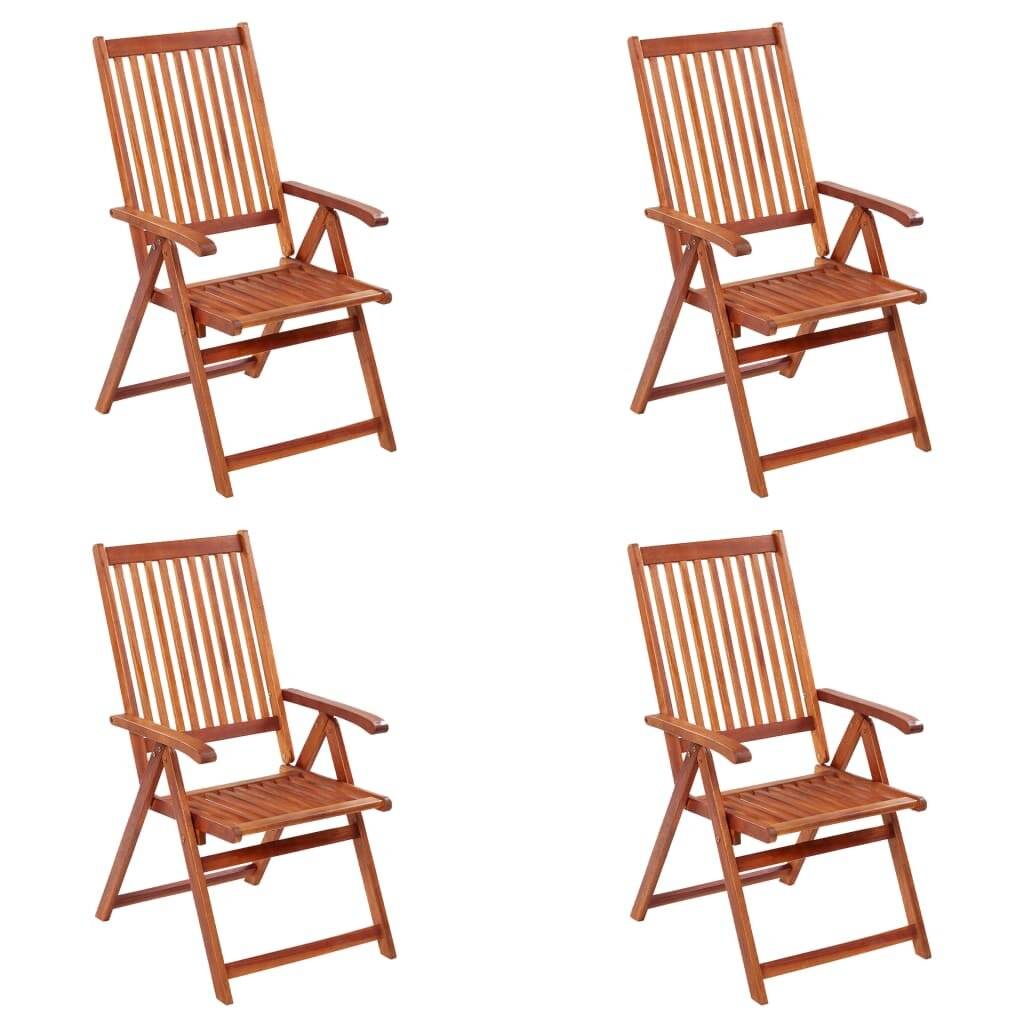 Klappbare Gartenstühle 4 Stk. Massivholz Akazie-0