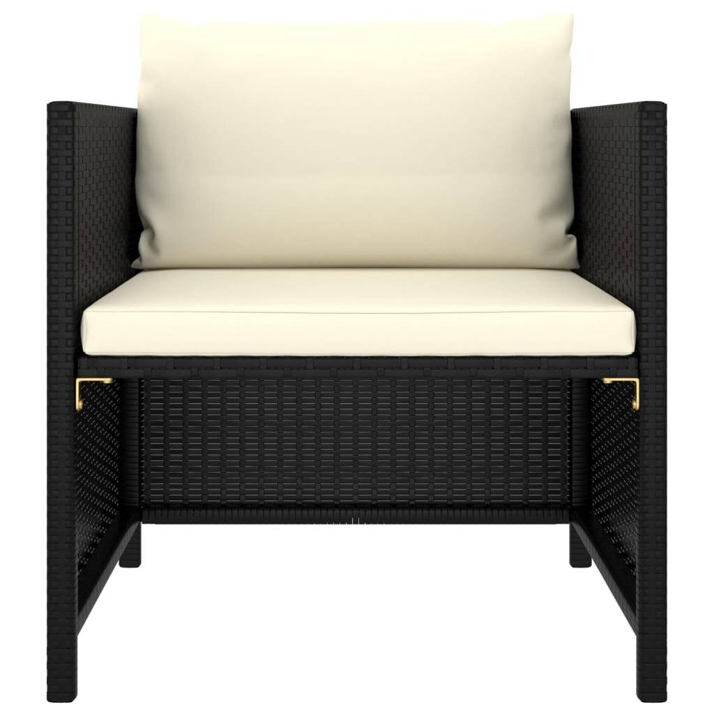 Symbolbild für 8-tlg. Garten-Lounge-Set mit Kissen Poly Rattan Schwarz