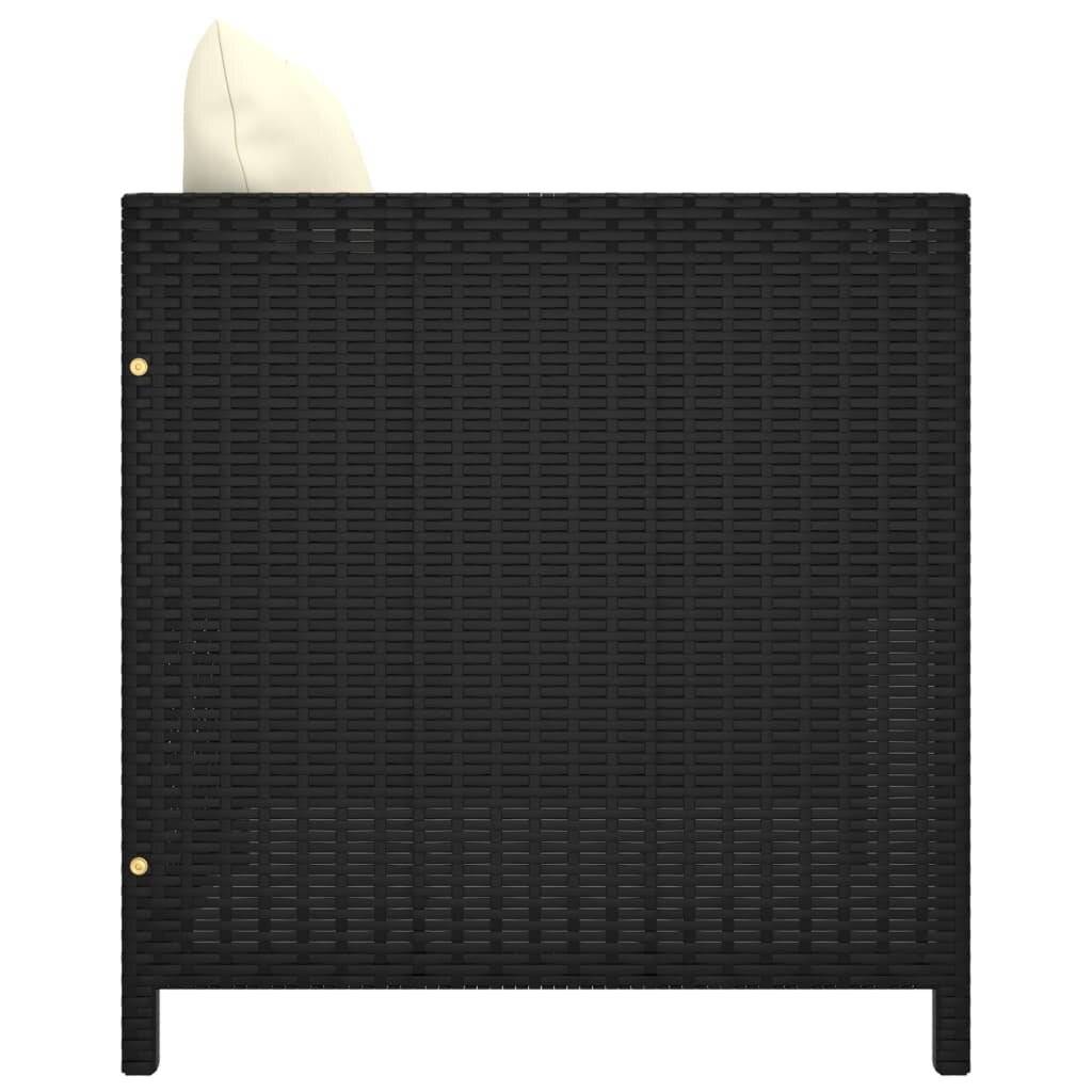 Symbolbild für 8-tlg. Garten-Lounge-Set mit Kissen Poly Rattan Schwarz