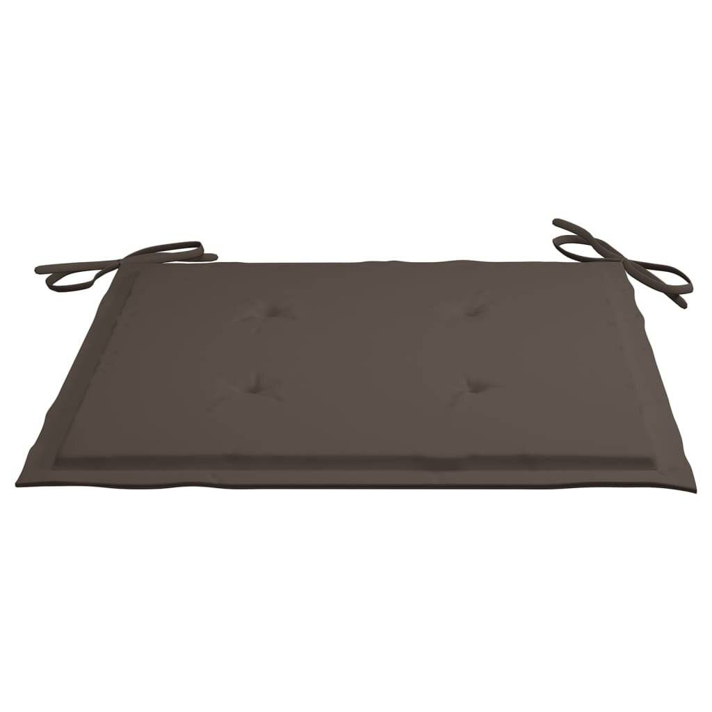 Symbolbild für Gartenstühle mit Taupe Kissen 8 Stk. Massivholz Teak