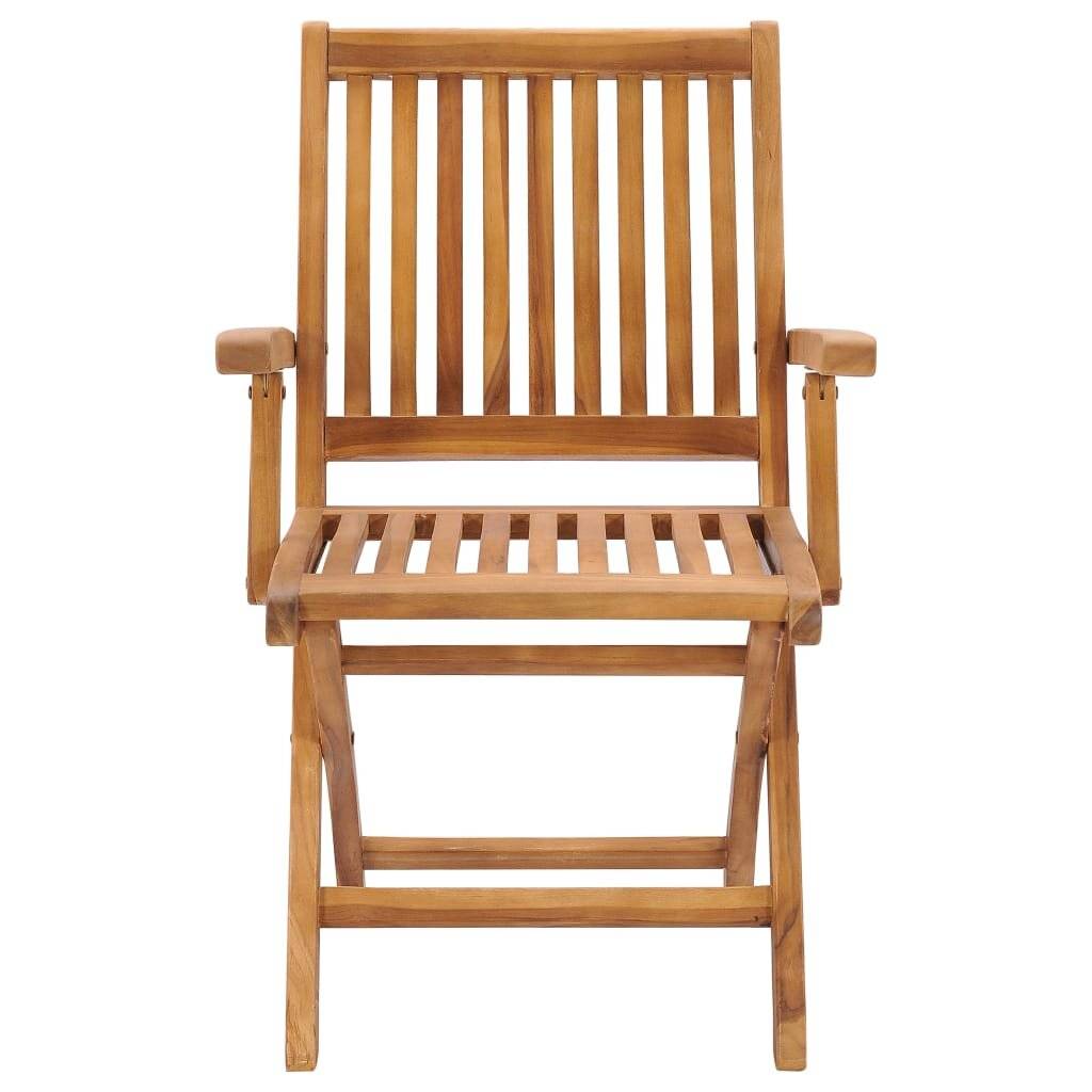 Gartenstühle 2 Stk. mit Hellblauen Kissen Massivholz Teak-3