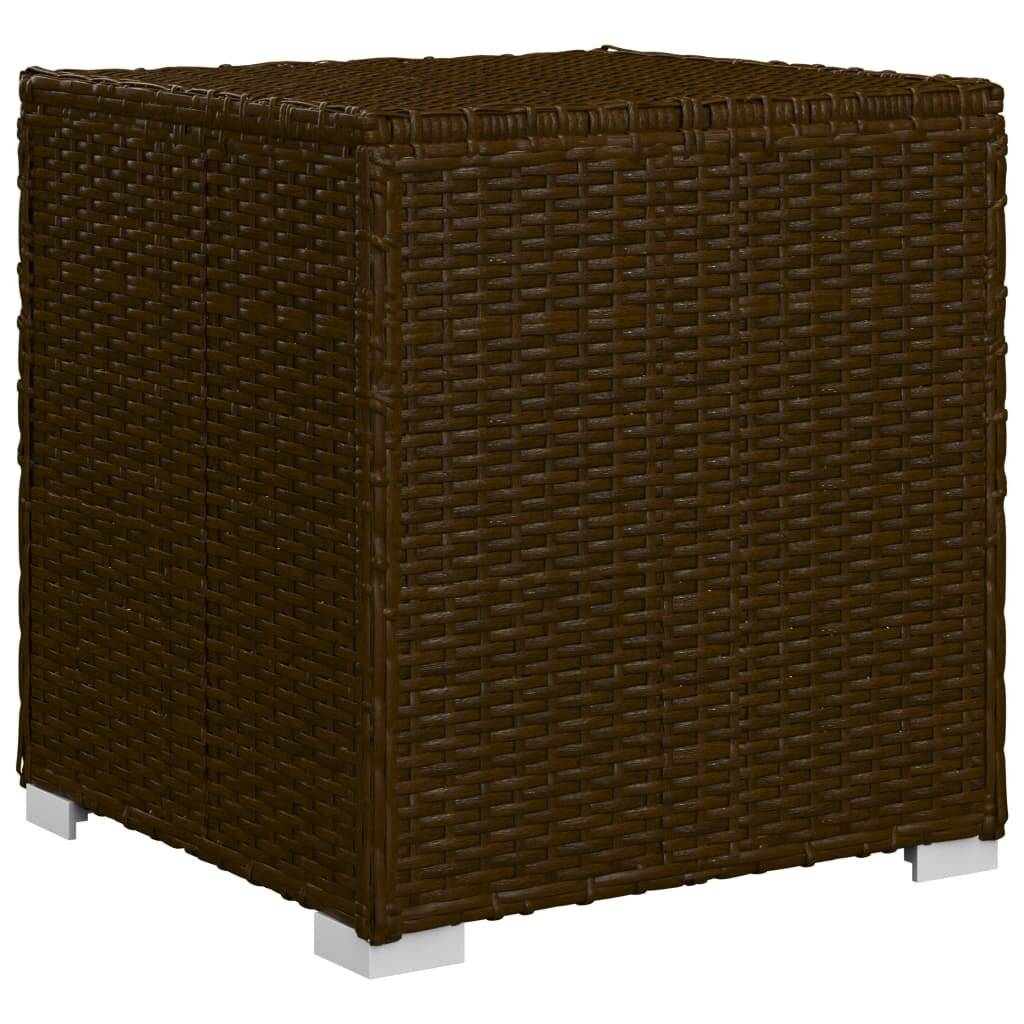 Symbolbild für vidaXL 3-tlg. Garten-Sonnenliegen mit Teetisch Poly Rattan Braun