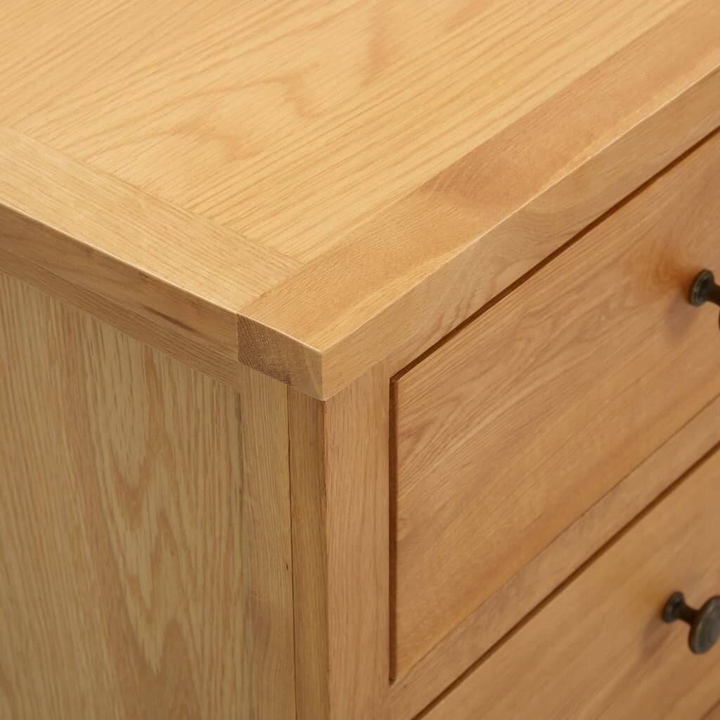Kommode 80×35×75 cm Massivholz Eiche-1