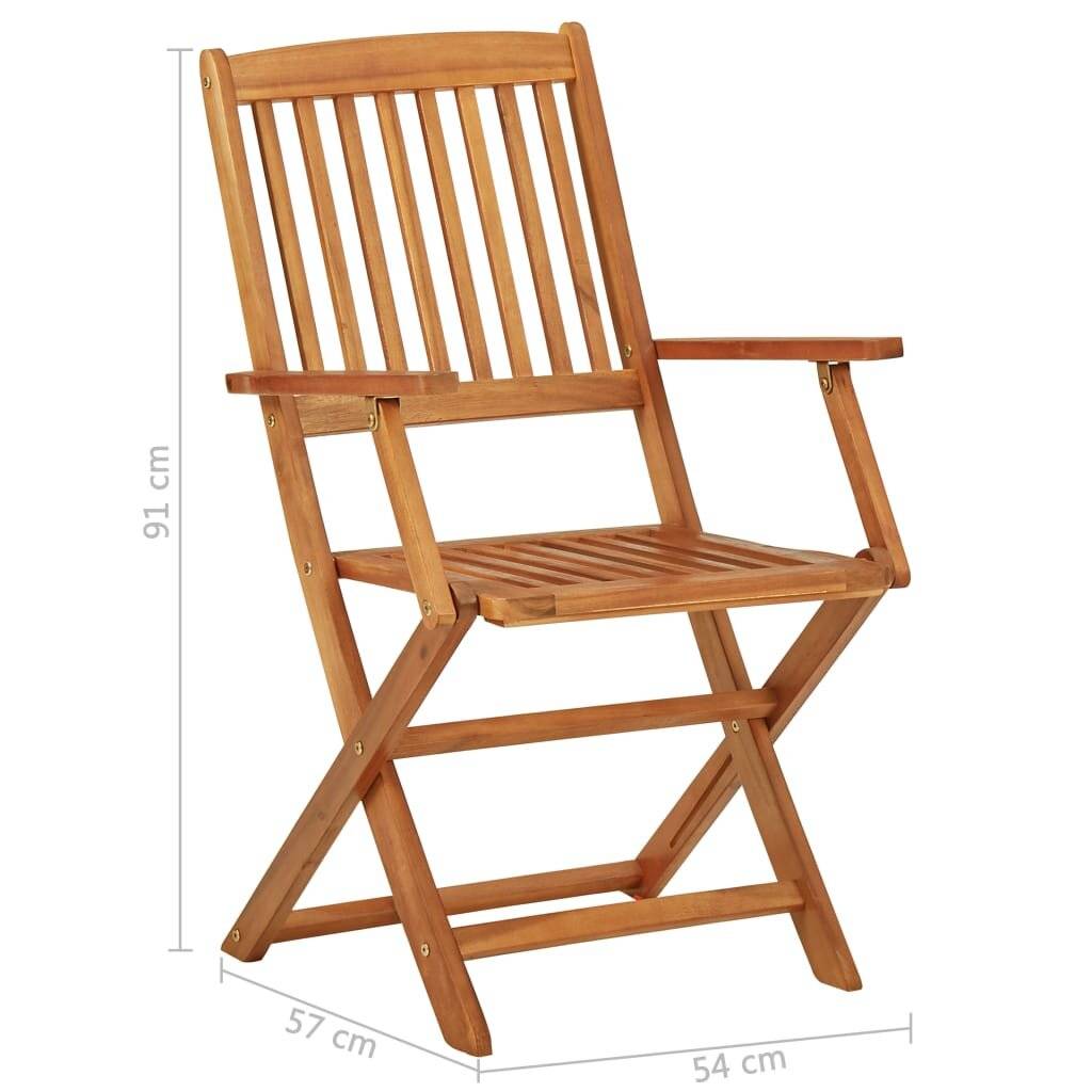 Symbolbild für 3-tlg. Garten-Essgruppe Klappbar Massivholz Akazie