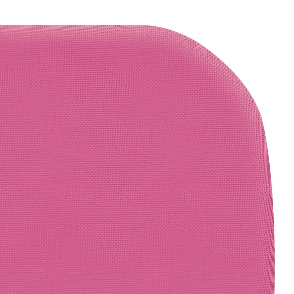 Klappbare Sonnenliegen 2 Stk. Stahl und Stoff Rosa-6