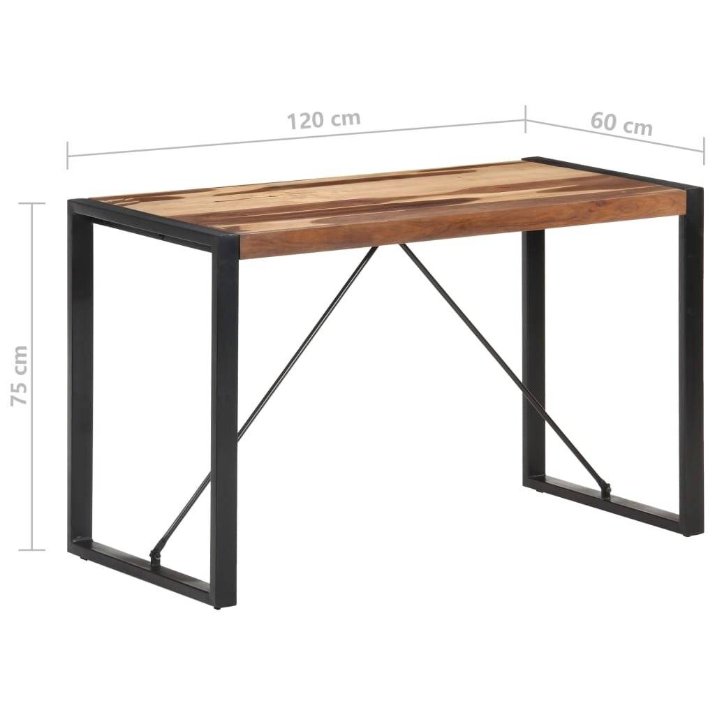 Esstisch 120x60x75 cm Massivholz mit Palisander-Finish-5