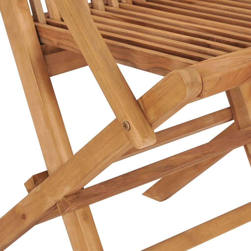 Symbolbild für Gartenstühle mit Schwarzen Kissen 8 Stk. Massivholz Teak