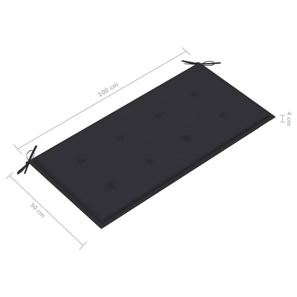 Symbolbild für vidaXL Gartenbank mit Anthrazit Auflage 112 cm Massivholz Teak
