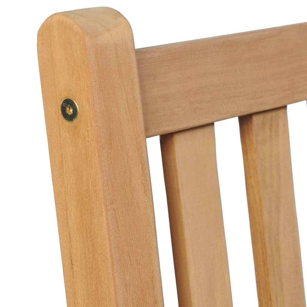 Gartenstühle 2 Stk. mit Anthrazit Kissen Massivholz Teak-6