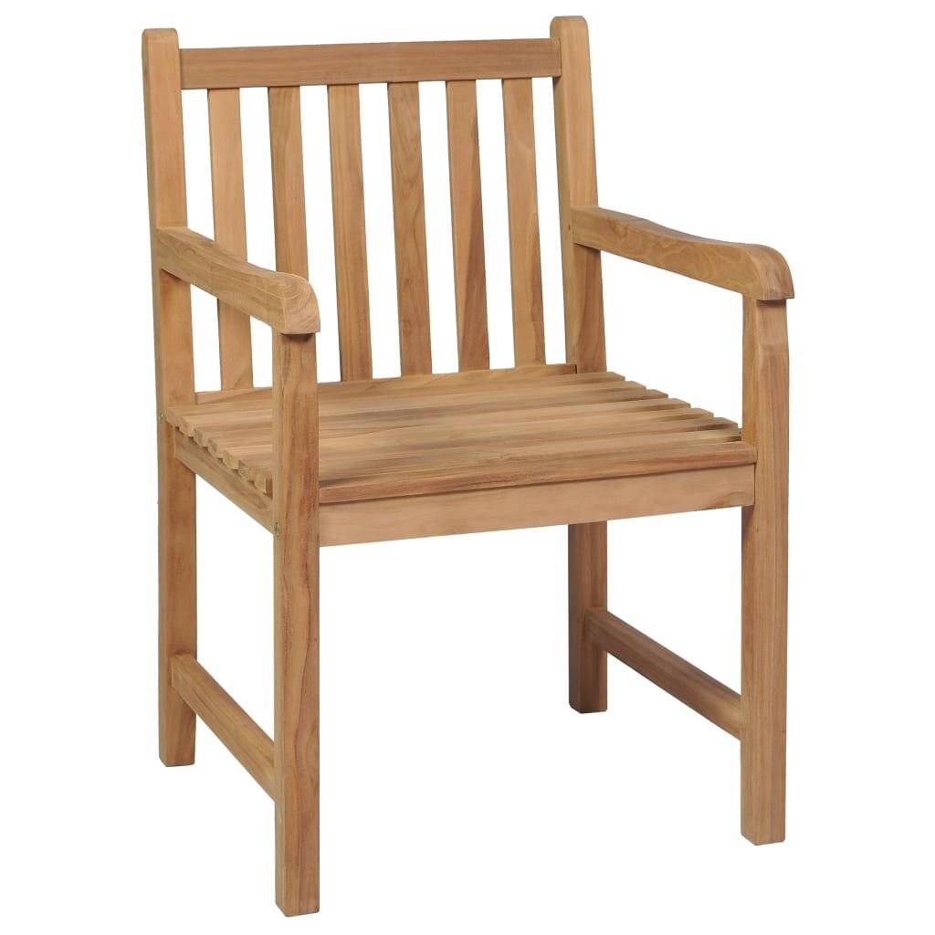 Gartenstühle 2 Stk. mit Anthrazit Kissen Massivholz Teak-3