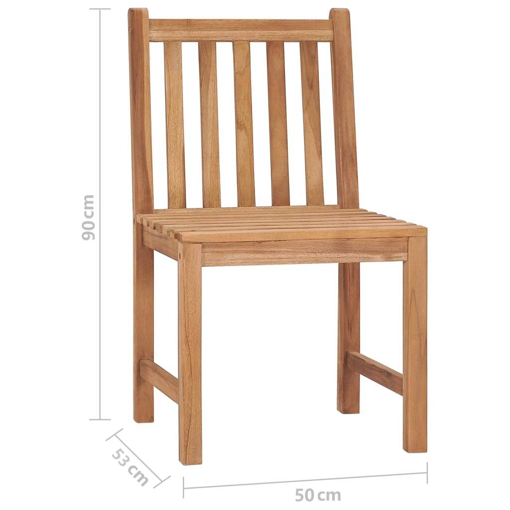 Symbolbild für Gartenstühle 2 Stk. mit Kissen Massivholz Teak