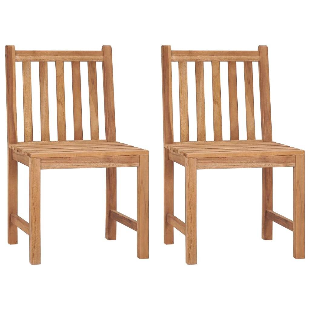Gartenstühle 2 Stk. mit Kissen Massivholz Teak-1