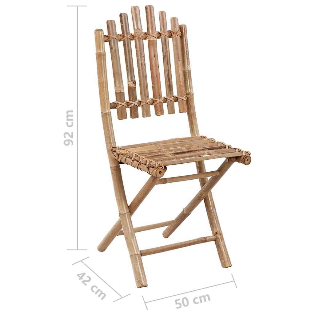 Symbolbild für Klappbare Gartenstühle 2 Stk. mit Kissen Bambus