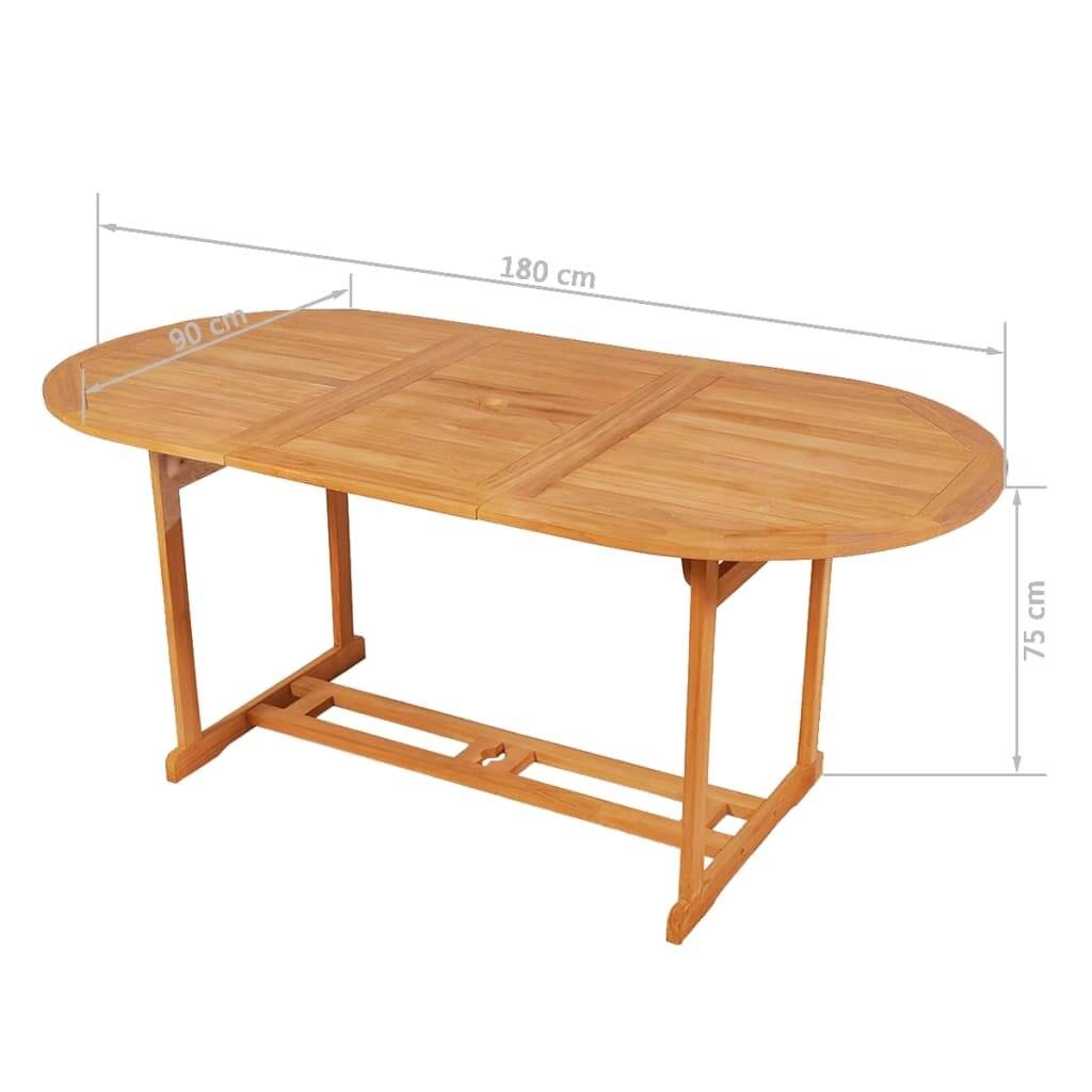Symbolbild für 7-tlg. Garten-Essgruppe mit Kissen Massivholz Teak