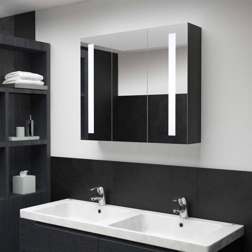 LED-Bad-Spiegelschrank 89x14x62 cm-0