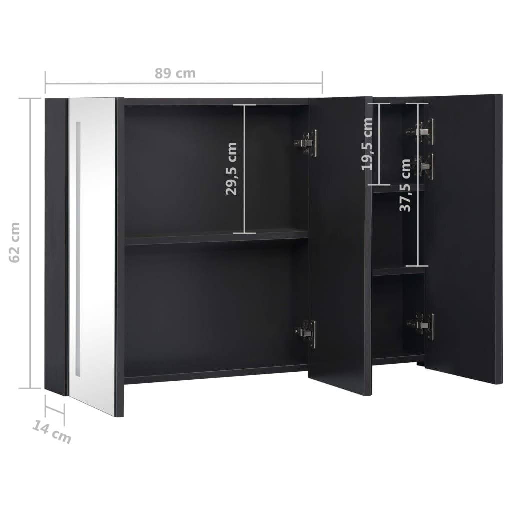 Symbolbild für LED-Bad-Spiegelschrank 89x14x62 cm