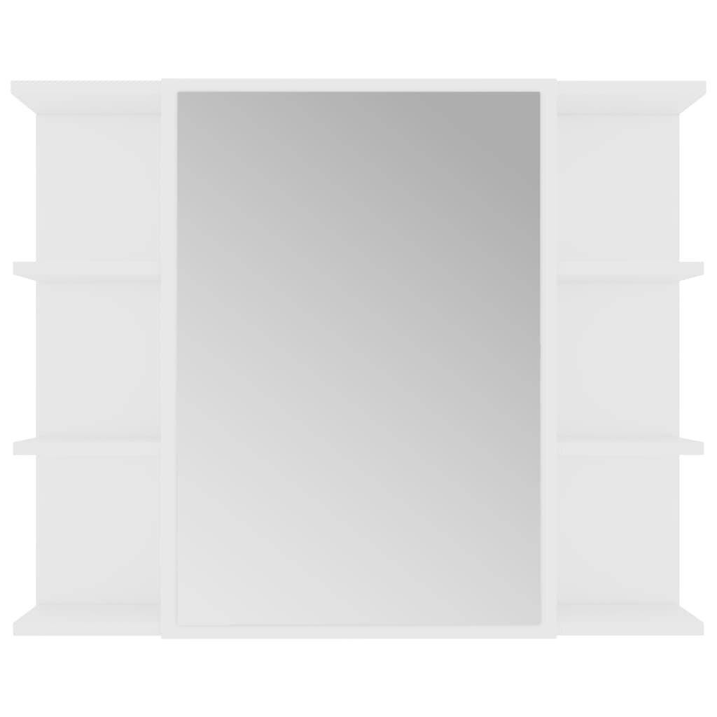 Symbolbild für Bad-Spiegelschrank Weiß 80x20,5x64 cm Spanplatte