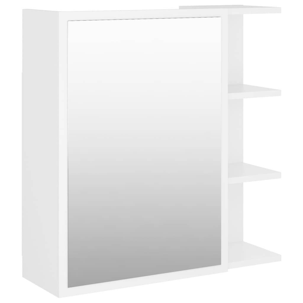 Bad-Spiegelschrank Weiß 62,5x20,5x64 cm Spanplatte-1