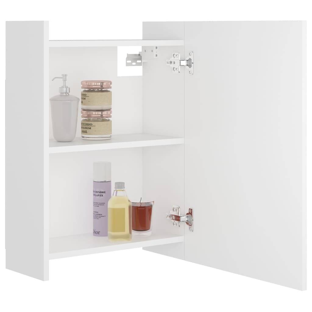 Bad-Spiegelschrank Weiß 62,5x20,5x64 cm Spanplatte-3