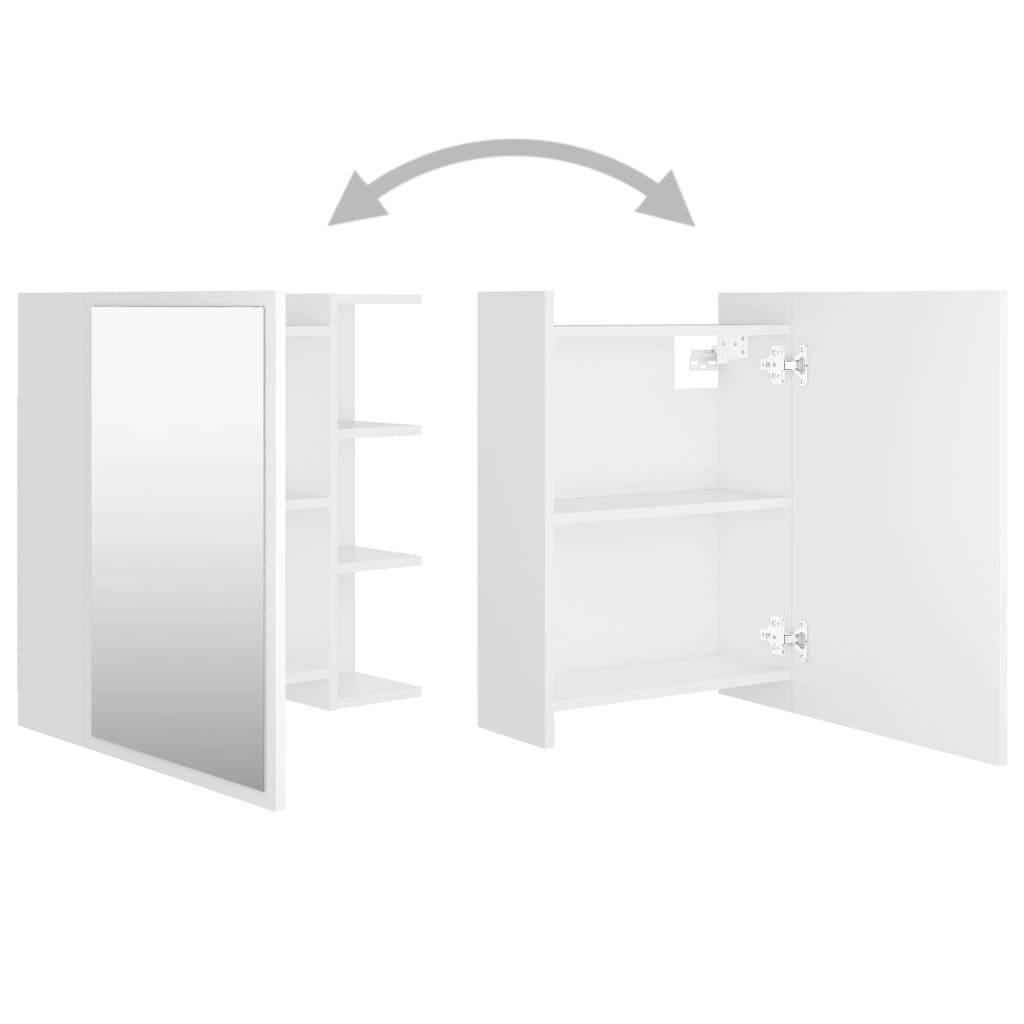 Symbolbild für Bad-Spiegelschrank Weiß 62,5x20,5x64 cm Spanplatte