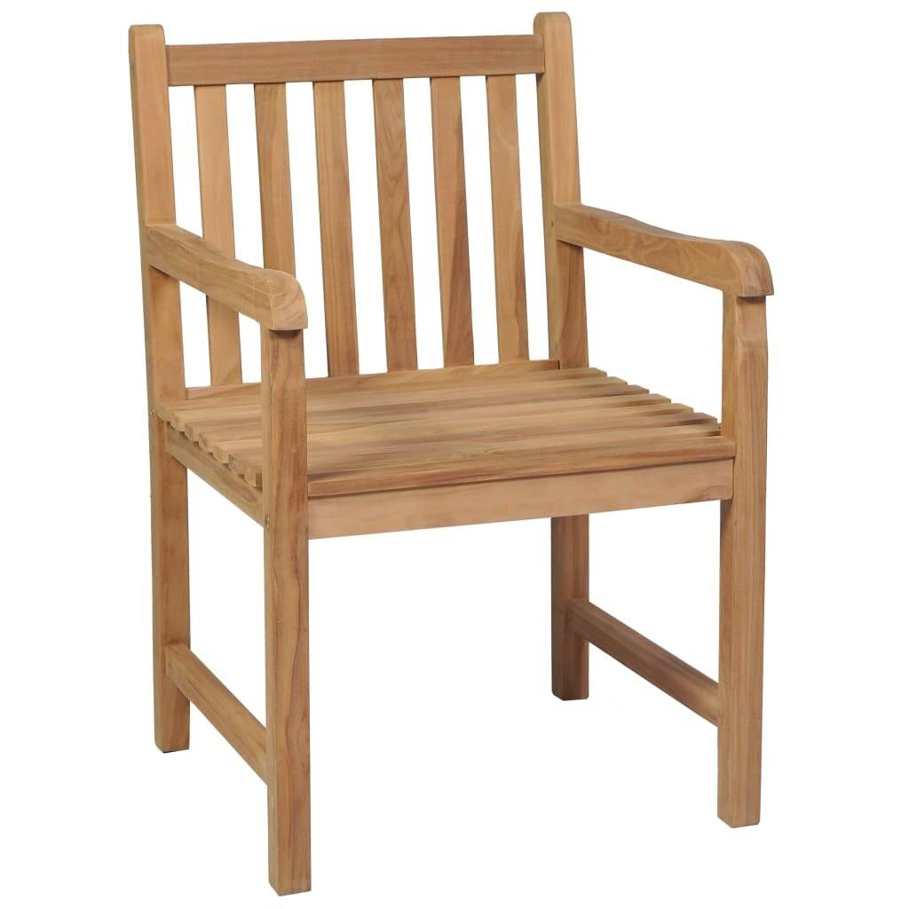 Gartenstühle 2 Stk. mit Anthrazit Kissen Massivholz Teak-1