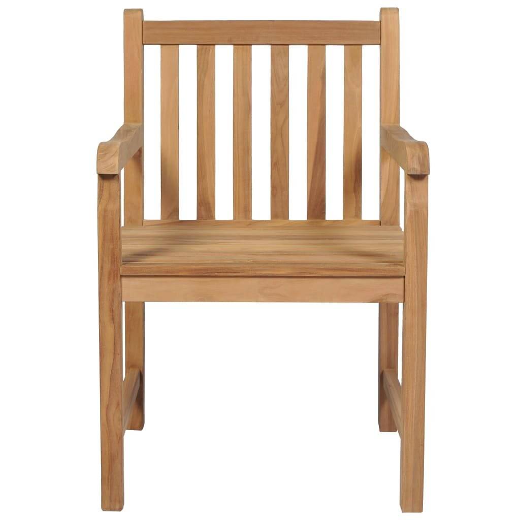 Gartenstühle 2 Stk. mit Anthrazit Kissen Massivholz Teak-2