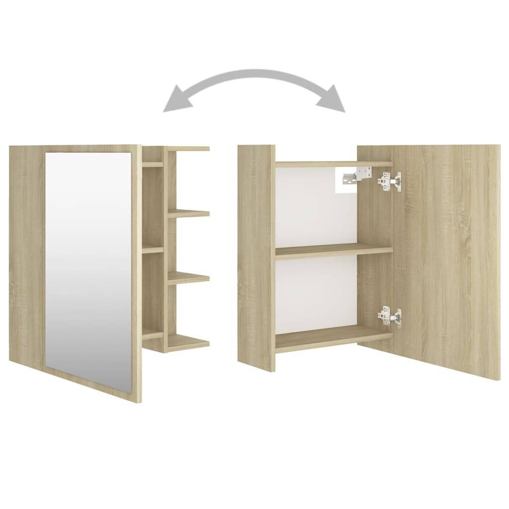 Bad-Spiegelschrank Sonoma-Eiche 62,5x20,5x64 cm Spanplatte-5