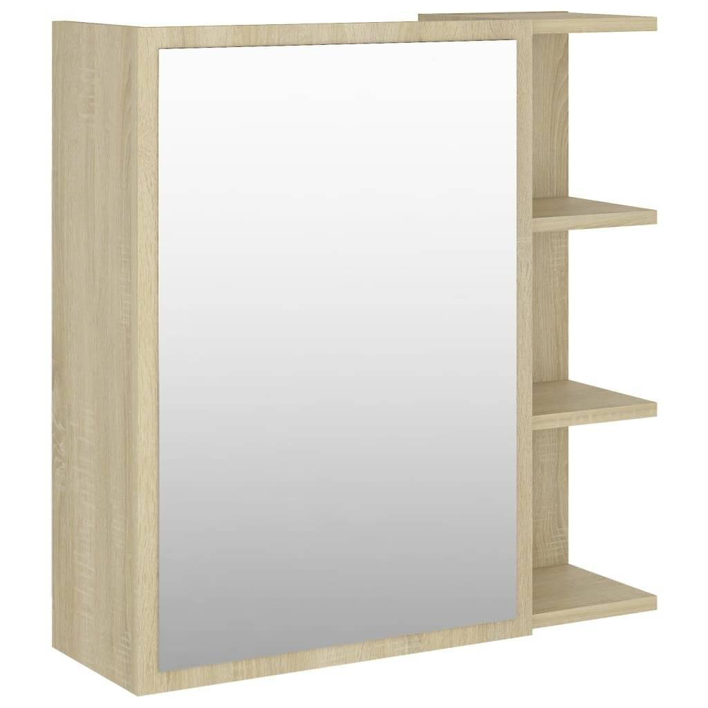 Bad-Spiegelschrank Sonoma-Eiche 62,5x20,5x64 cm Spanplatte-1