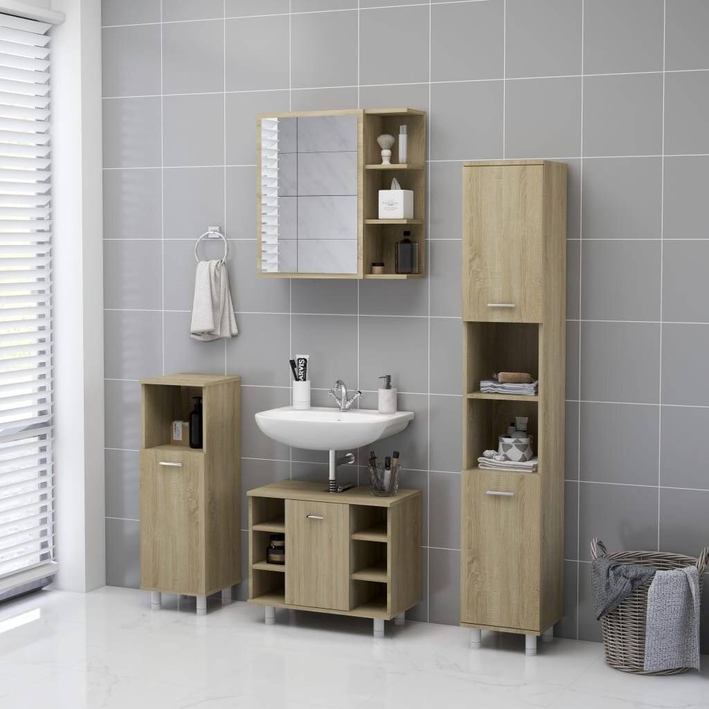 Bad-Spiegelschrank Sonoma-Eiche 62,5x20,5x64 cm Spanplatte-4