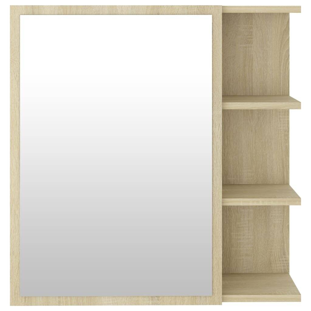 Symbolbild für Bad-Spiegelschrank Sonoma-Eiche 62,5x20,5x64 cm Spanplatte