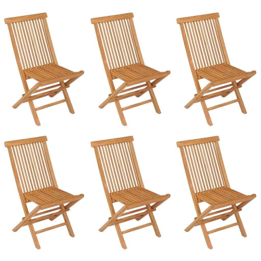 7-tlg. Garten-Essgruppe Massivholz Teak-5