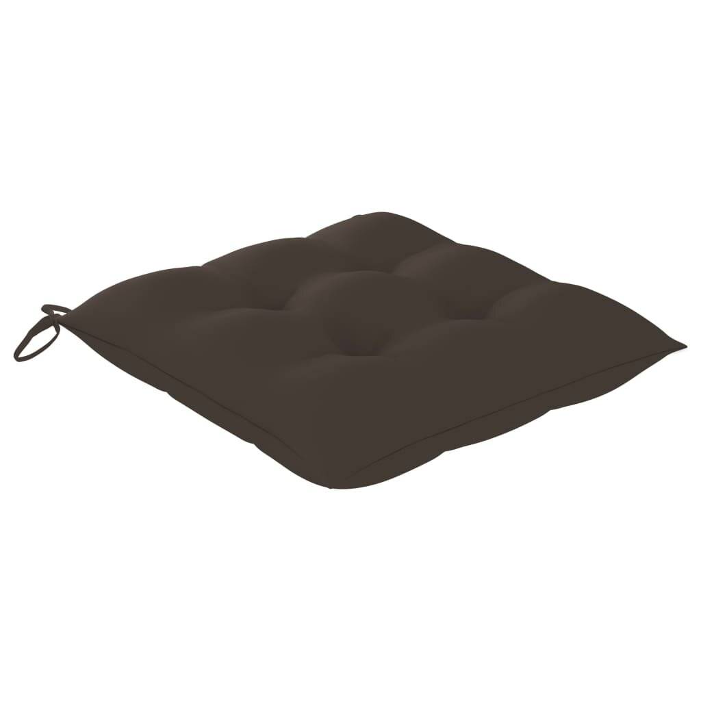 Symbolbild für Gartenstühle 8 Stk. mit Taupe Kissen Massivholz Teak