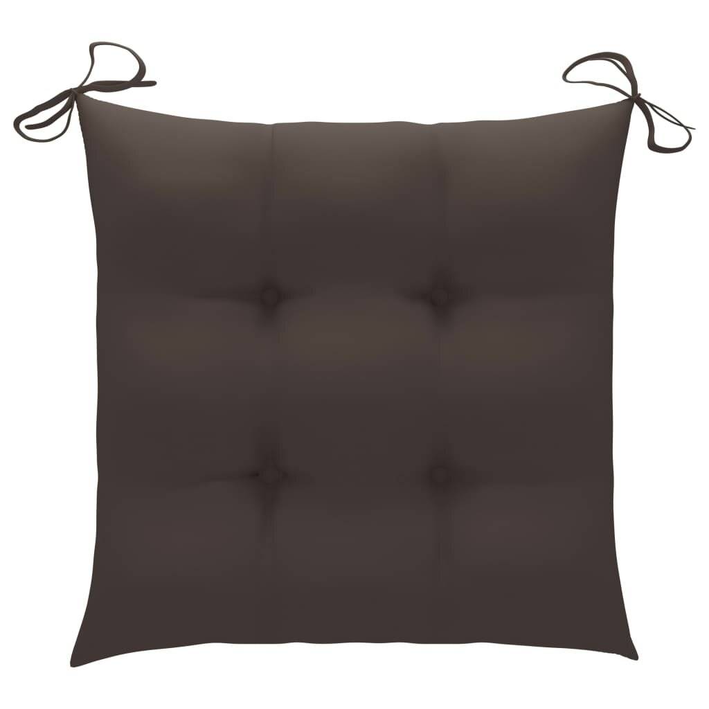 Symbolbild für Gartenstühle 8 Stk. mit Taupe Kissen Massivholz Teak