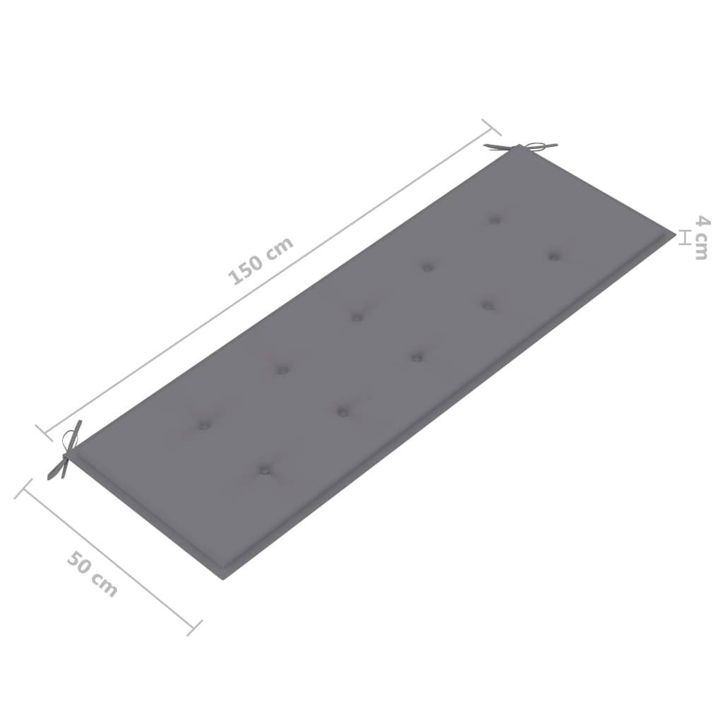 Symbolbild für vidaXL Stapelbare Gartenbank mit Auflage 159 cm Massivholz Teak