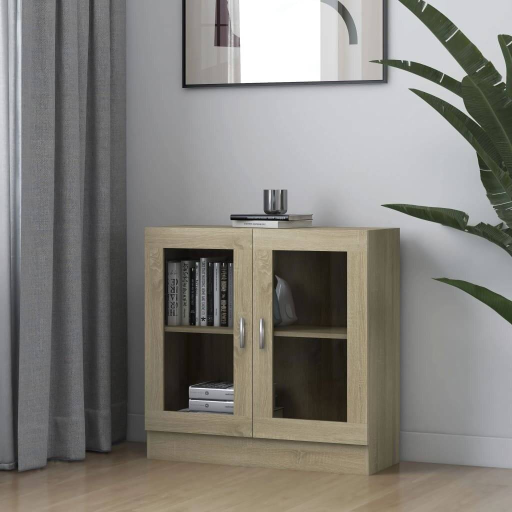 Vitrinenschrank Sonoma-Eiche 82,5x30,5x80 cm Spanplatte-6