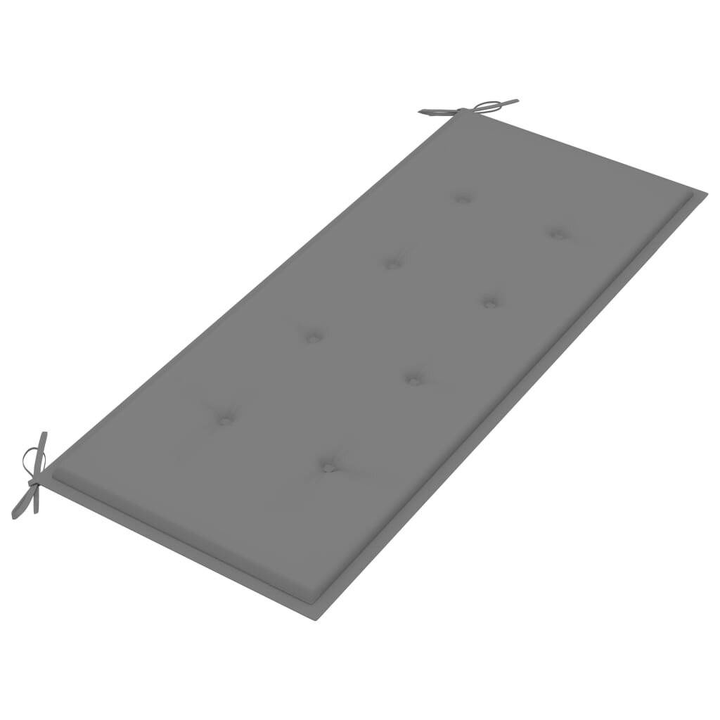 Klappbare Gartenbank mit Auflage 118 cm Bambus-1