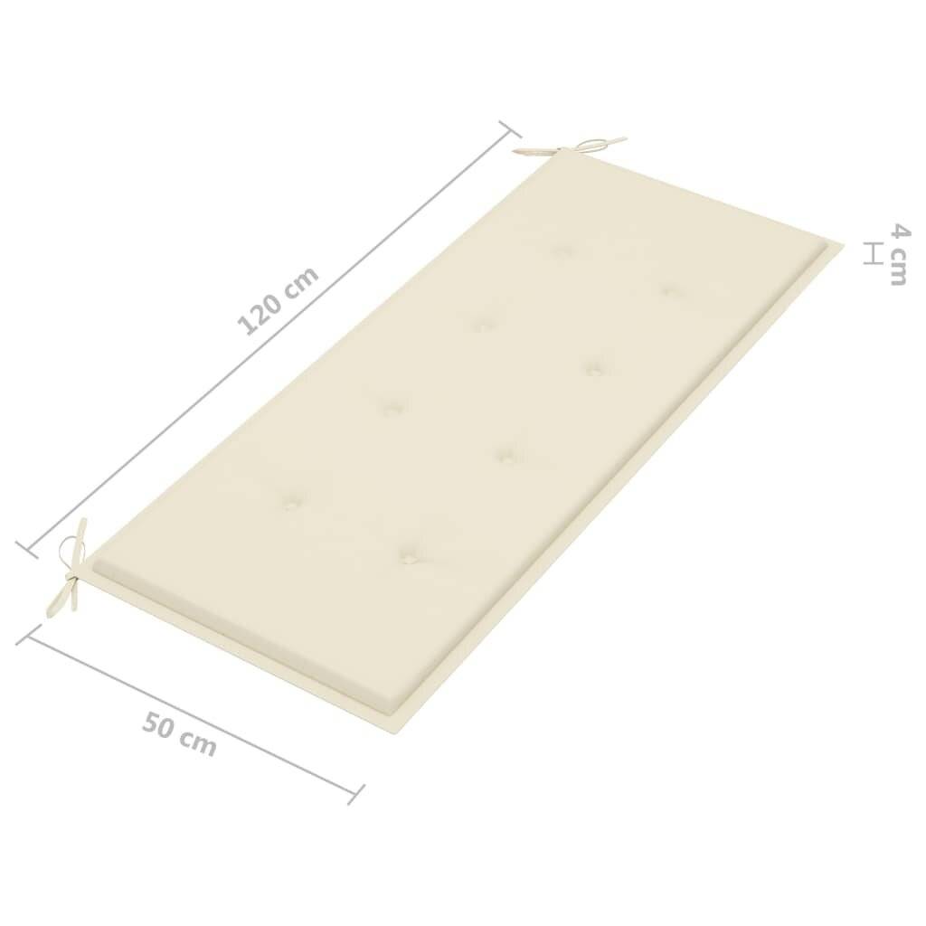 Symbolbild für vidaXL Stapelbare Gartenbank mit Auflage 128,5 cm Massivholz Teak