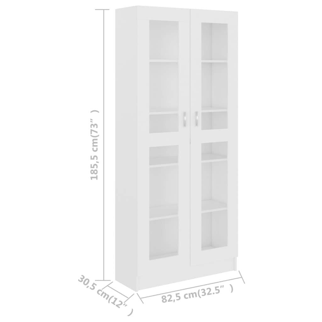 Symbolbild für Vitrinenschrank Weiß 82,5x30,5x185,5 cm Spanplatte