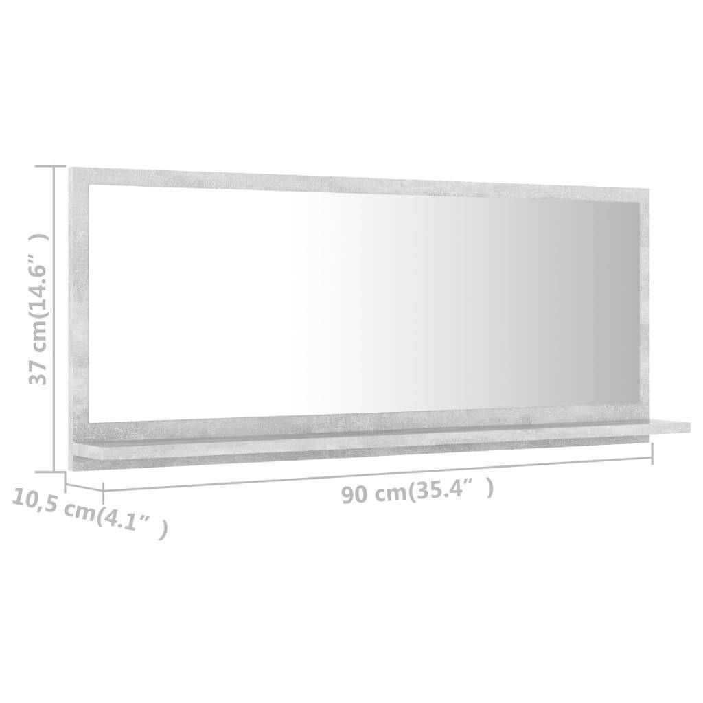 Badspiegel Betongrau 90x10,5x37 cm Spanplatte-6