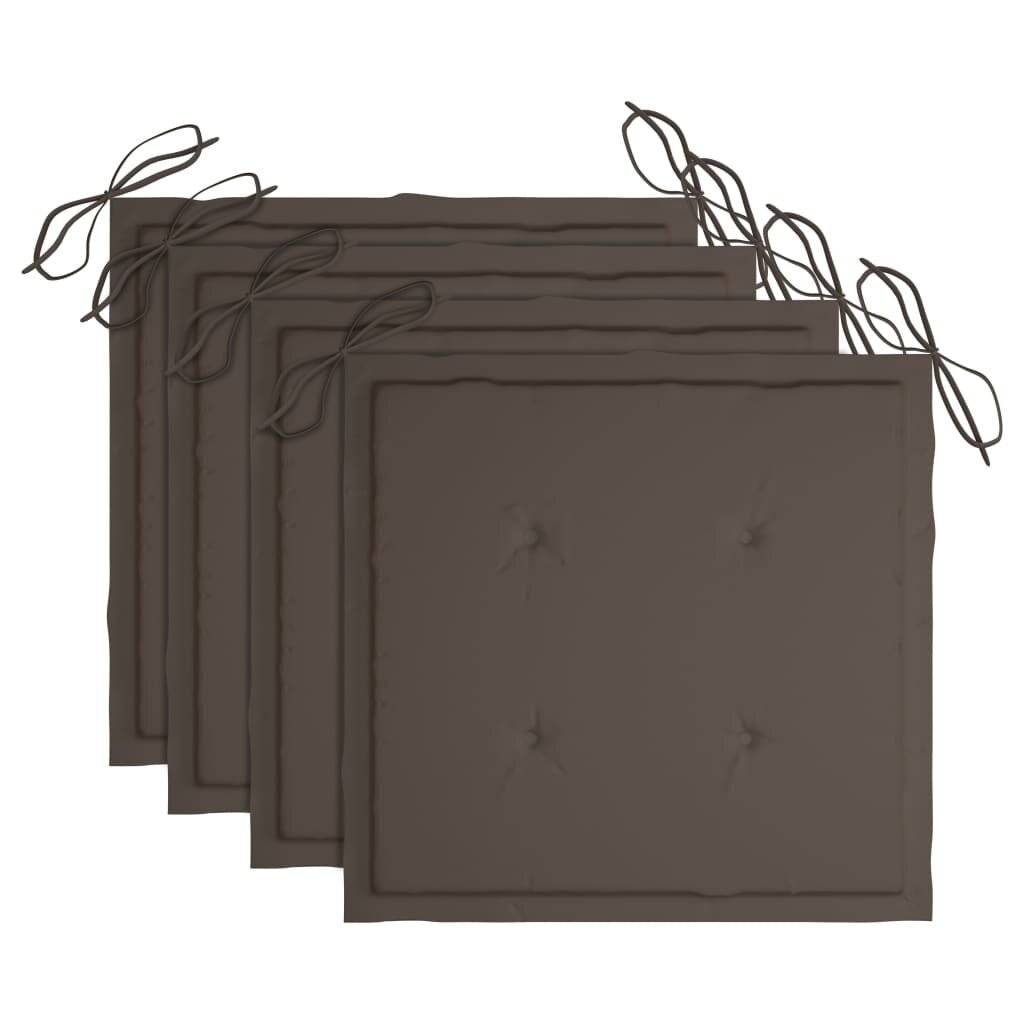 Klappbare Gartenstühle 4 Stk. mit Kissen Massivholz Akazie-4