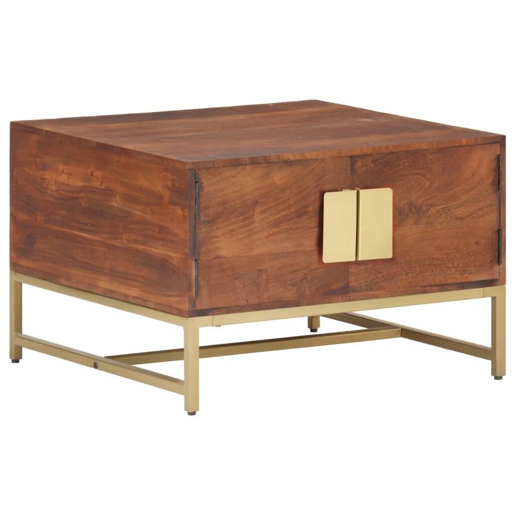 Couchtisch Honigbraun 67x67x45 cm Akazie Massivholz-0