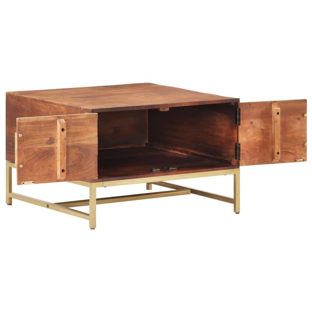 Couchtisch Honigbraun 67x67x45 cm Akazie Massivholz-3