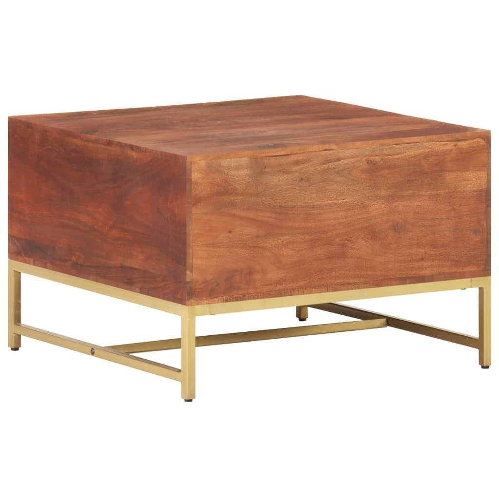 Couchtisch Honigbraun 67x67x45 cm Akazie Massivholz-4